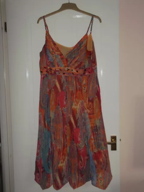 Beautiful Floaty Per Una M&S Strappy Dress Size 16 R