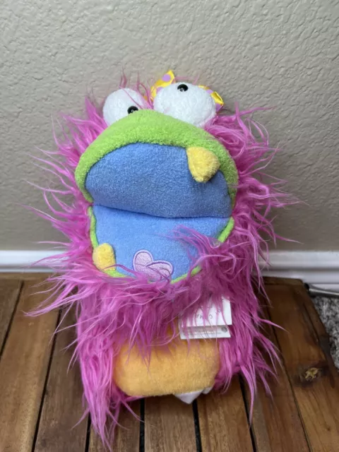 Fuzzy Wuggs Pink Monster Manhattan Toy Hand Puppet 12" NWT