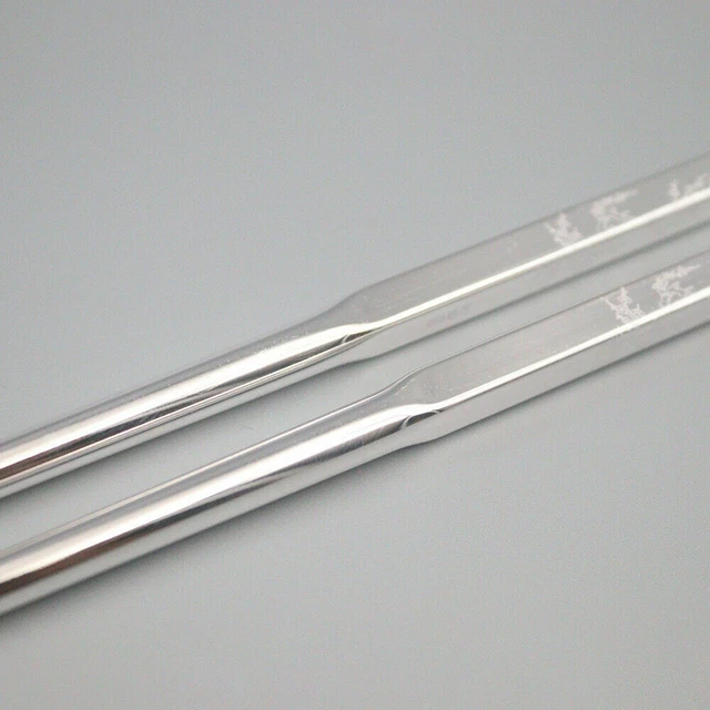 Palillos con mango de flor de ciruela de plata fina 999 para palillos de salud