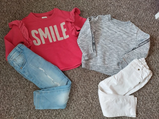 Girls Outfits Bundle Next/Pepco Jumpers & Next/Nutmeg Jeans 3-4 Years