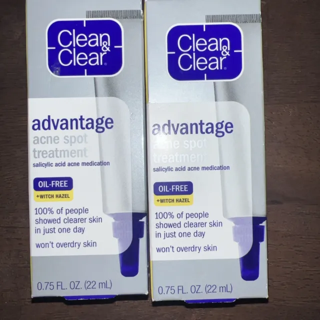 Tratamiento de manchas de acné limpio claro ventaja libre de aceite + hamamelis (2 paquetes)