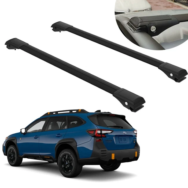 TO FITS Subaru Outback Wilderness 20222024 Cross Bars Roof Rack Black