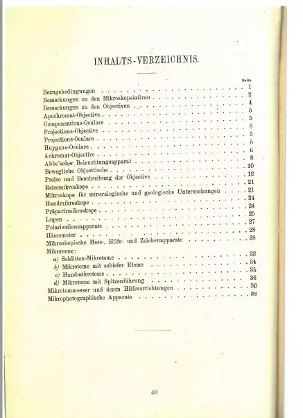 C. Reichert Mikroskop Katalog 1898 - PDF ! / historical  microscope catalogue 2