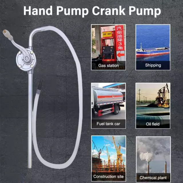 Drum Rotary Barrel Pump Hand Crank Fuel Oil Gas Transfer GXAU Pump P6Y9