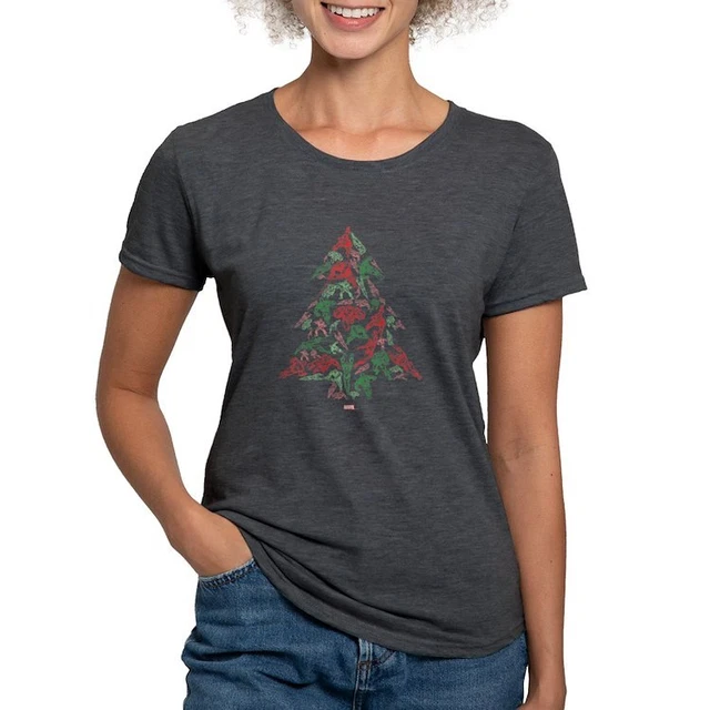 CafePress Iron Man Christmas Tree T Shirt Womens Tri-blend T-Shirt (1170578064)
