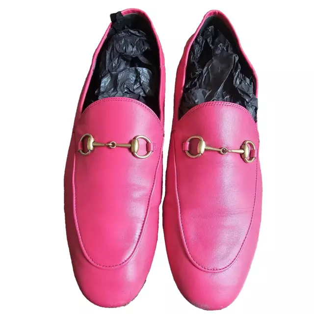 Pink Gucci Horsebit Loafers womens shoes 41