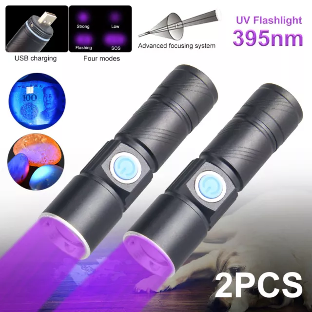 UV LED Flashlight Ultra Violet Hunting Black Light Mini Torch 395 Inspection US