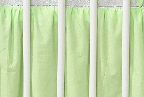 Cache sommier vert pour lit bebe 140 x 70 cm - Fabrication europeenne