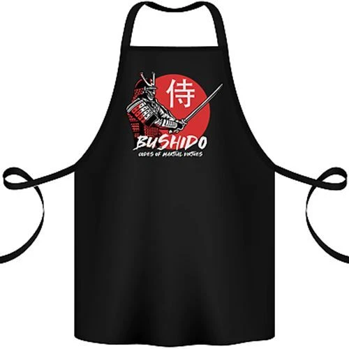 Bushido Samurai Warrior Sword Ronin MMA Cotton Apron 100% Organic