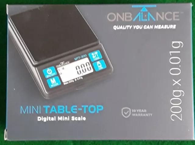 200g x 0.01g On Balance MTT-200 Professional Digital Scales Reading Mini Scale