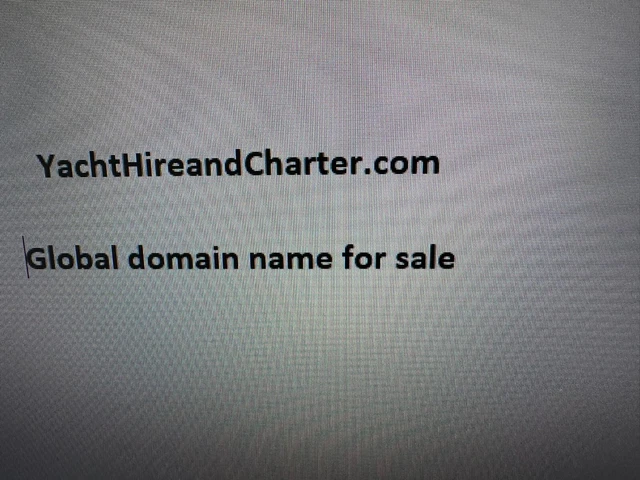 YachtHireandCharter.com -  global domain name - offers invited