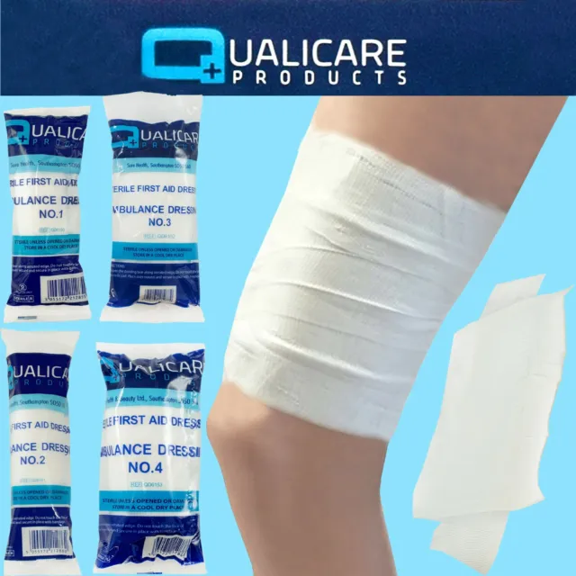 Thick Padded Wound Dressing Sterile Fabric Bandage First Aid SMALL-EXTRA LARGE