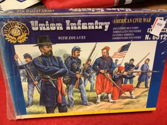 Italeri 6012 American Civil War Union Infantry With Zouaves 1/72 Scale Model Kit