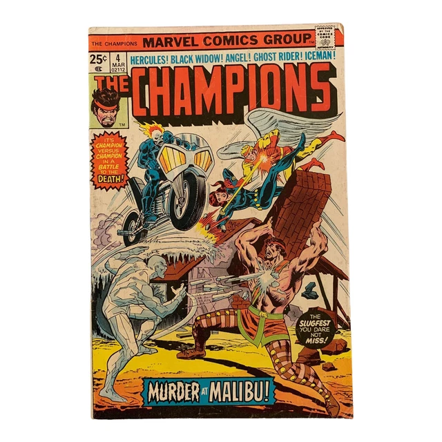 VTG 1976 The Champions #4 Ghostrider Comic Book Marvel Comics
