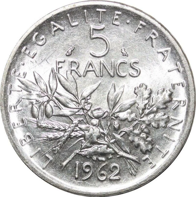 R3069 France 5 Francs Semeuse Roty 1962 Sortie Rouleau Argent FDC > Make Offer