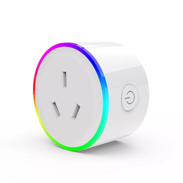 10A RGB WIFI Mini Smart AU Plug Power Socket Voice Control For Alexa Google Home 2