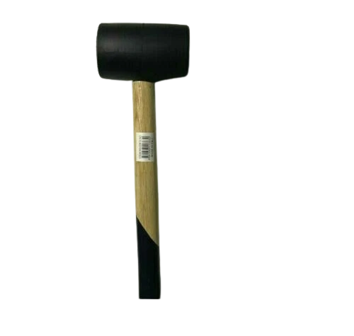 Marteau en caoutchouc avec poignée en bois et caoutchouc