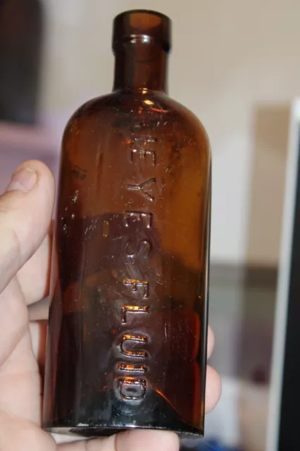 Antique, 6'' Amber, JEYES FLUID, Poison/Chemical  Bottle Item#A-5672