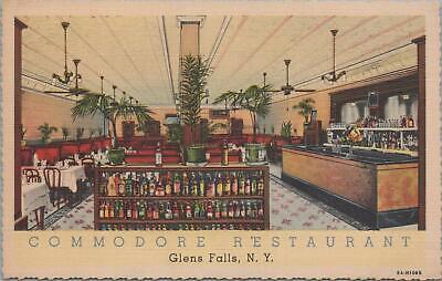 Postcard Commodore Restaurant Glen Falls NY