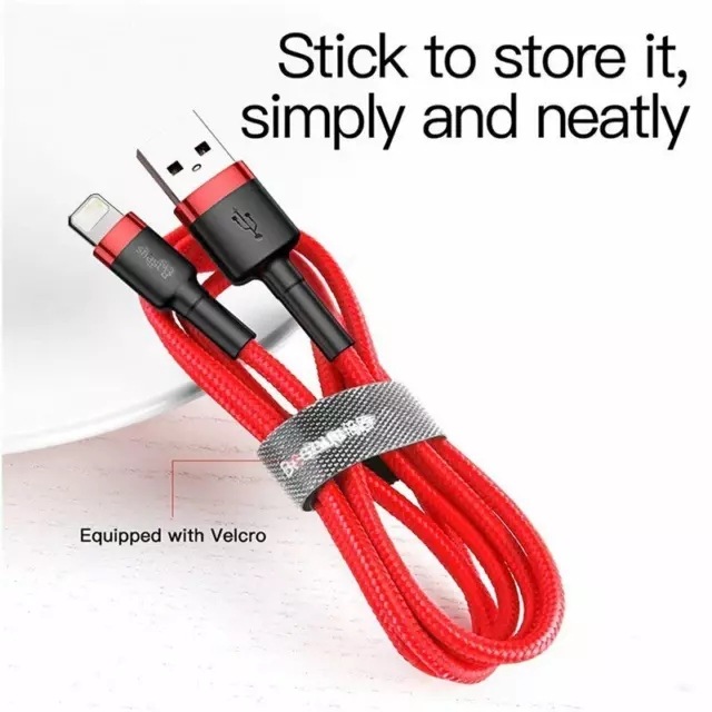 Braided USB Fast Charger Cable For iPhone 14 13 12 11 Pro Max XR iPad - 1m 2m 3m 2