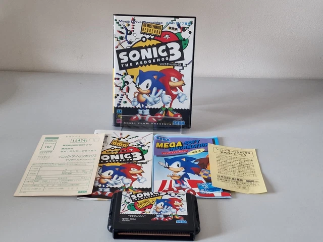 SONIC THE HEDGEHOG 3 SEGA Mega Drive MD NTSC-J Japanese Version ...