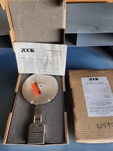 Zook Rupture Disc 4" RA4 190321-1353 (NEW)