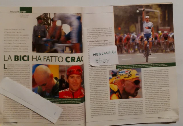 clipping Marco Pantani, Richard Virenque, Gilberto Simoni, Garzelli, doping 2002