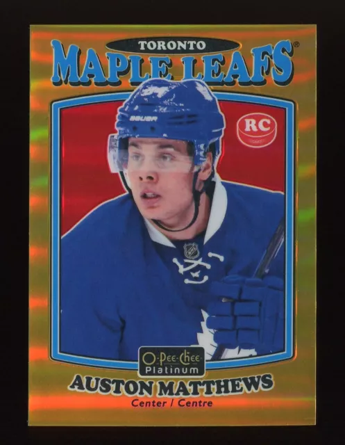 2016 O-Pee-Chee Platinum Retro AUSTON MATTHEWS RC #R-66 OPC Gold Rainbow /149