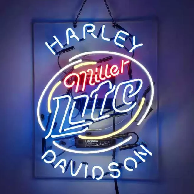 Miller Lite Neon Sign 19x15 Lamp Beer Bar Pub Store Wall Decor