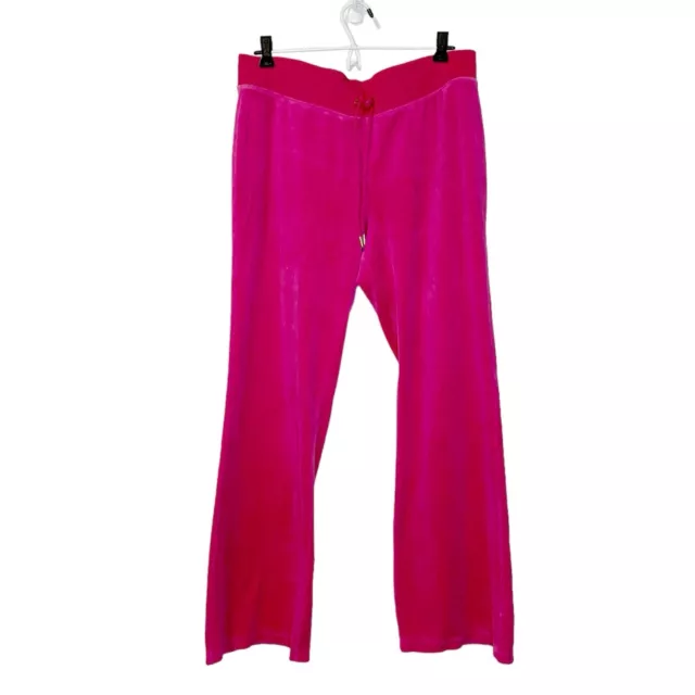 VINTAGE Y2K JUICY Couture Hot Pink Velour Track Pants L $35.00 - PicClick