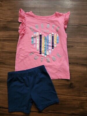 Carters Girls Size 7 Create The Future Multi Colored Outfit
