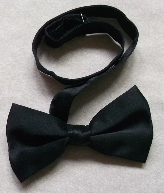 Bow Tie Mens Bowtie Vintage Retro Adjustable Black