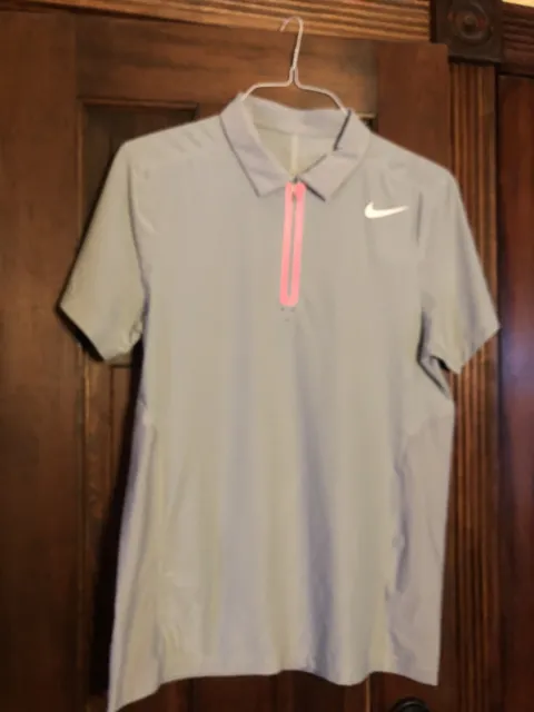 Roger Federer RF Tennis Nike Dri-Fit Shirt RARE Gray 522830-066 Men’s Medium M