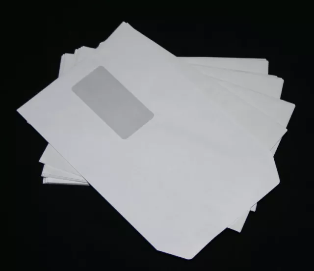 50 Pièces Enveloppes C5/A5 Blanc Colle Adhésive Avec Fenster162 X 229 MM