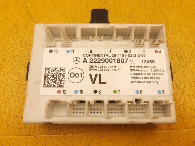 MERCEDES-BENZ S W222 MODULE DE PORTE A2229001807 Pièce d'origine d'occ ...