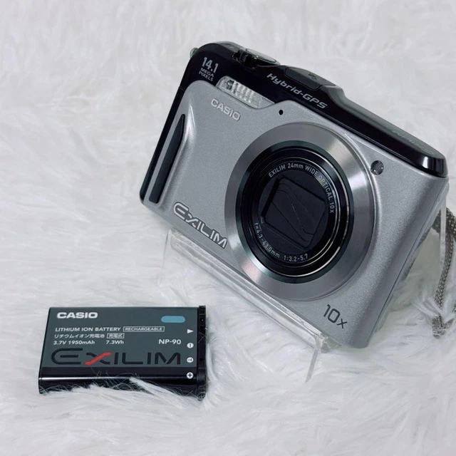 CASIO EXILIM EX-H10 Silver Compact Digital Camera With Box From