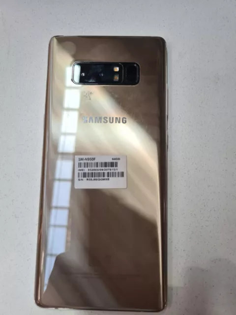 SAMSUNG GALAXY NOTE 8 4GB/64GB-screen is red or burnt -Missing S