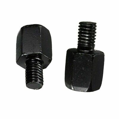 Approx 27mm Motorcycle Mirror Adapter Extender Mount 10mm Male to 8mm Female Standard Black Length 1.1inch 