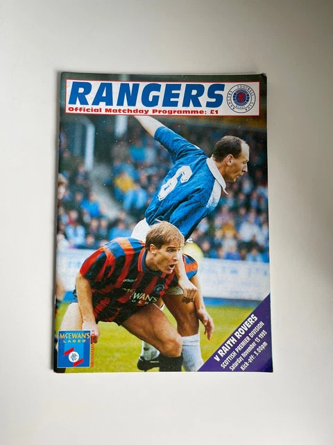Rangers Vs Raith Rovers Logos RARE RANGERS V RAITH ROVERS FOOTBALL PROGRAMME £4.91 - PicClick UK