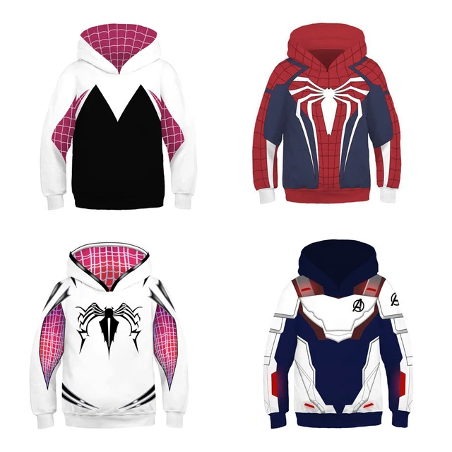 Spider-Man Gwen Venom Kids Child 3D Hoodie Hooded SweatShirt Jacket Jumper Coat.