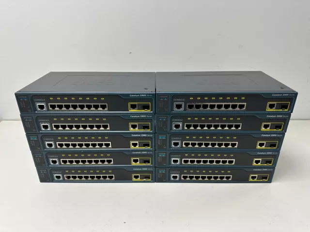 10 x CISCO WS-C2960-8TC-L. 90 DAYS WARRANTY. FREE UK SHIPPING