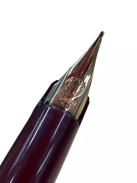 Montblanc Fountain Pen Classic Nib 14K Bordeaux Color Used Classic Fountain Pen