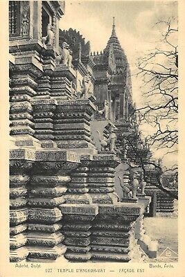 Cpa 75 Paris Exposition Coloniale Temple D'angkor Vat Facade Est