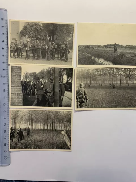 Exercise soldiers Wehrmacht in the forest, steel helmet, rifled 43, 5 photos, World War II