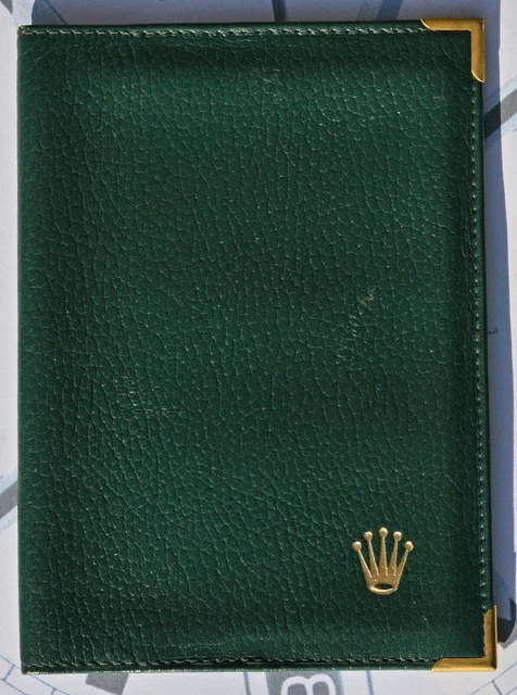 ROLEX PORTA DOCUMENTI Pelle Verde Originale Nuovo