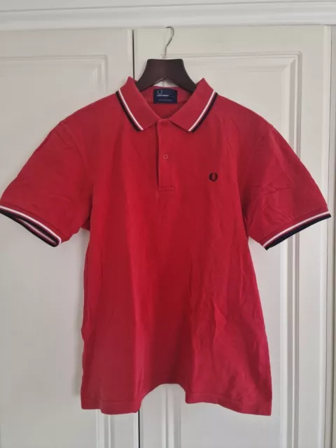 Polo Camicia classica originale Fred Perry taglia grande rossa
