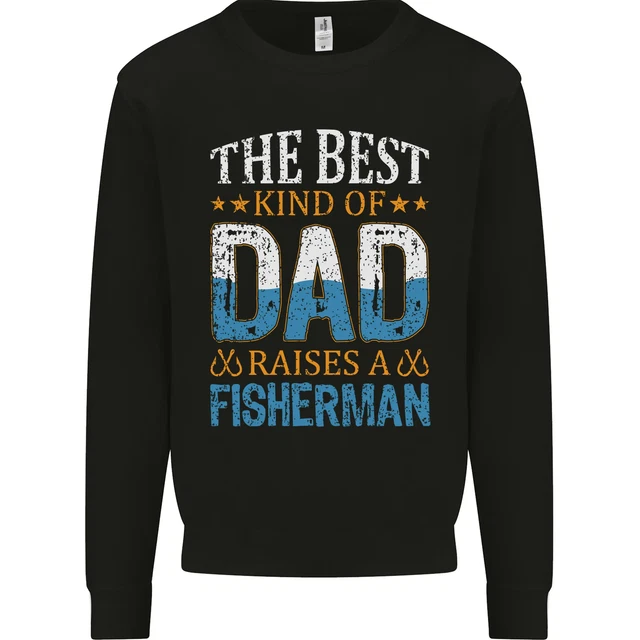 Fathers Day Fishing Dad & Son Fisherman Mens Sweatshirt Jumper