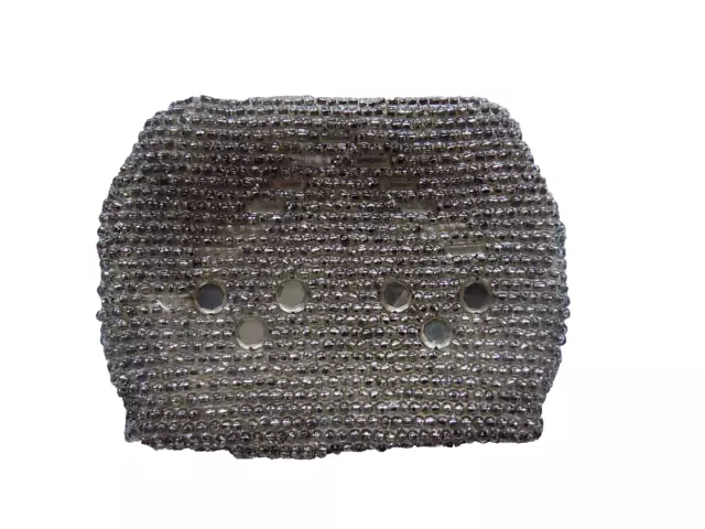 20s 30s Vintage Silver Mirror Beaded Evening Bag Clutch Bag Deco Gatsby Flapper