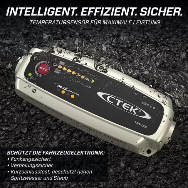 CTEK MXS 5.0 12V Batterieladegerät LADEGERÄT LADEERHALTUNGSGERÄT 0,8A/5A 3