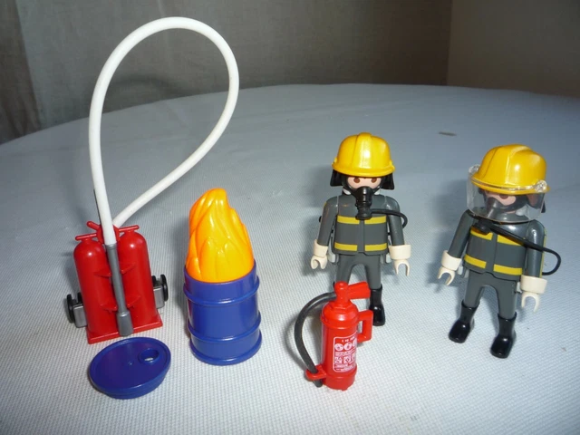 Playmobil 3883 Pompiers Unité Spéciale - 1996 Geobra Vintage - Figurines Allemagne